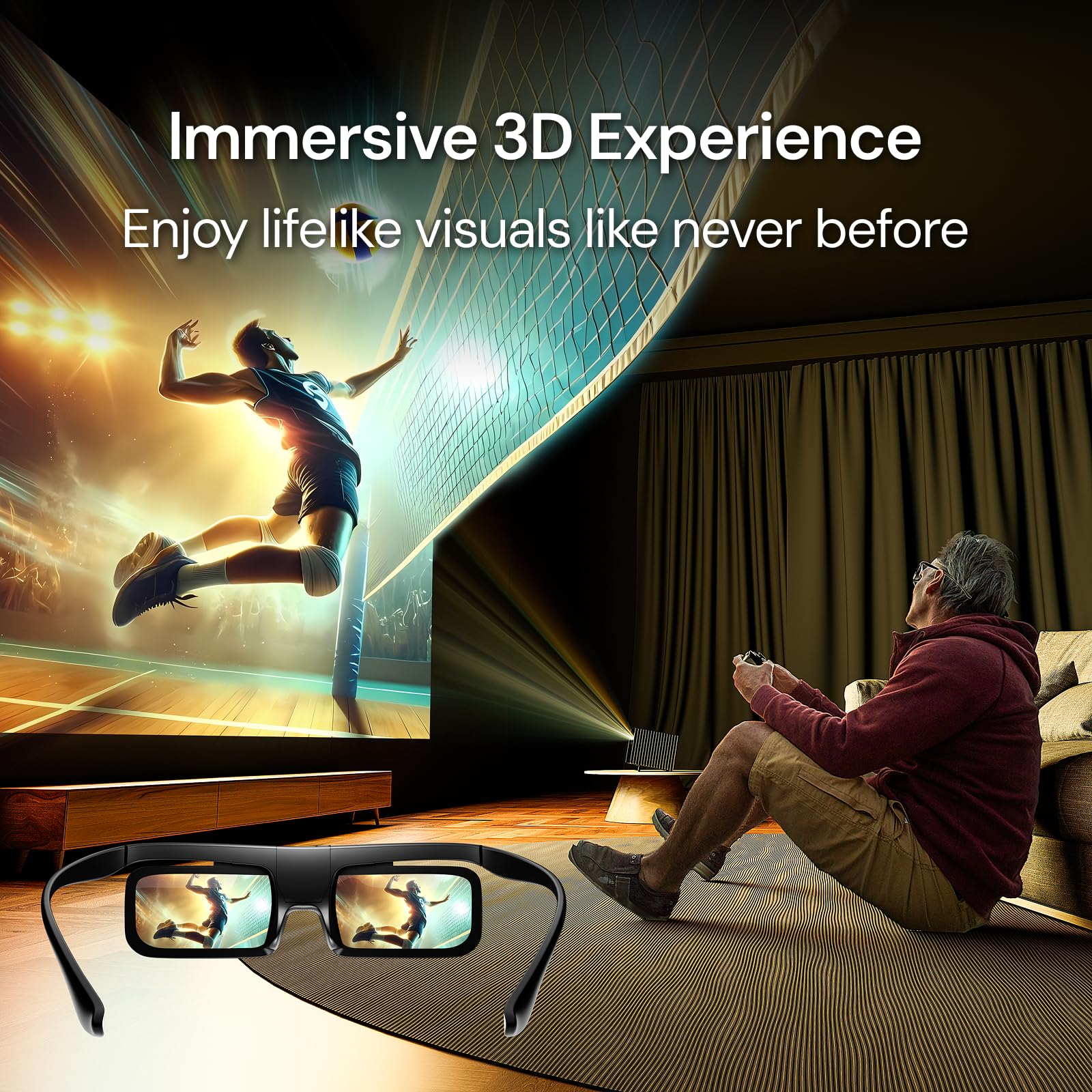 Amazon.com: Valerion DLP Link 3D Glasses, Rechargeable